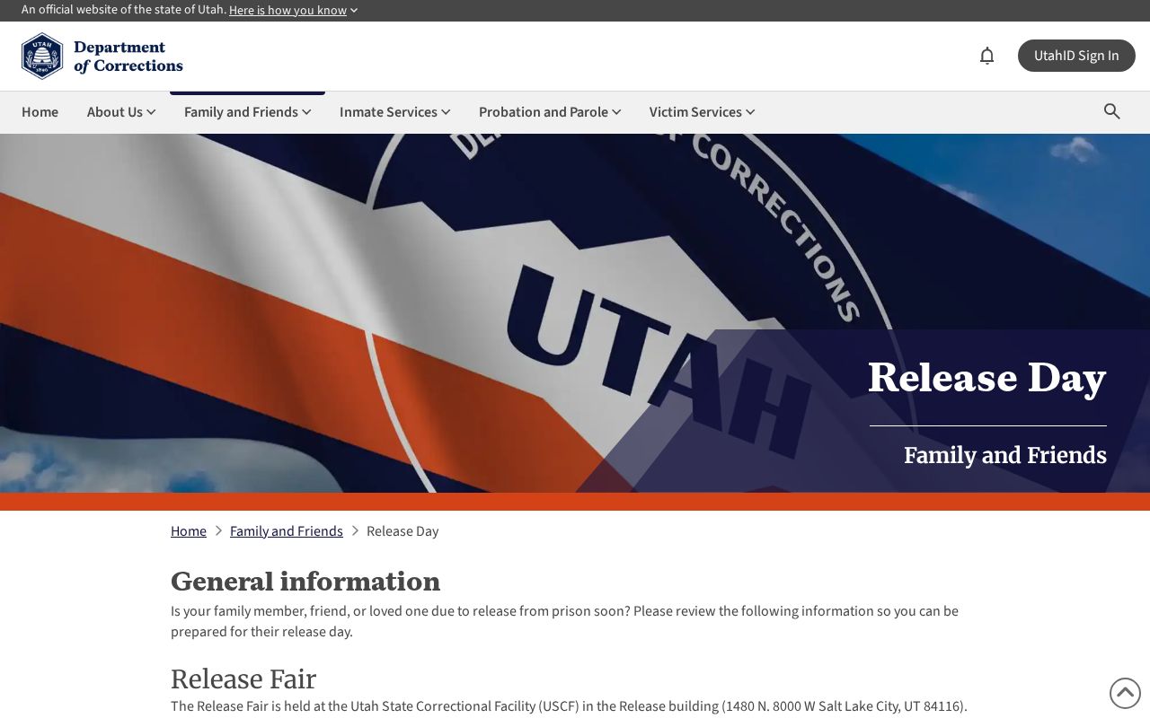 Juab County state prisoner Tuesday release process