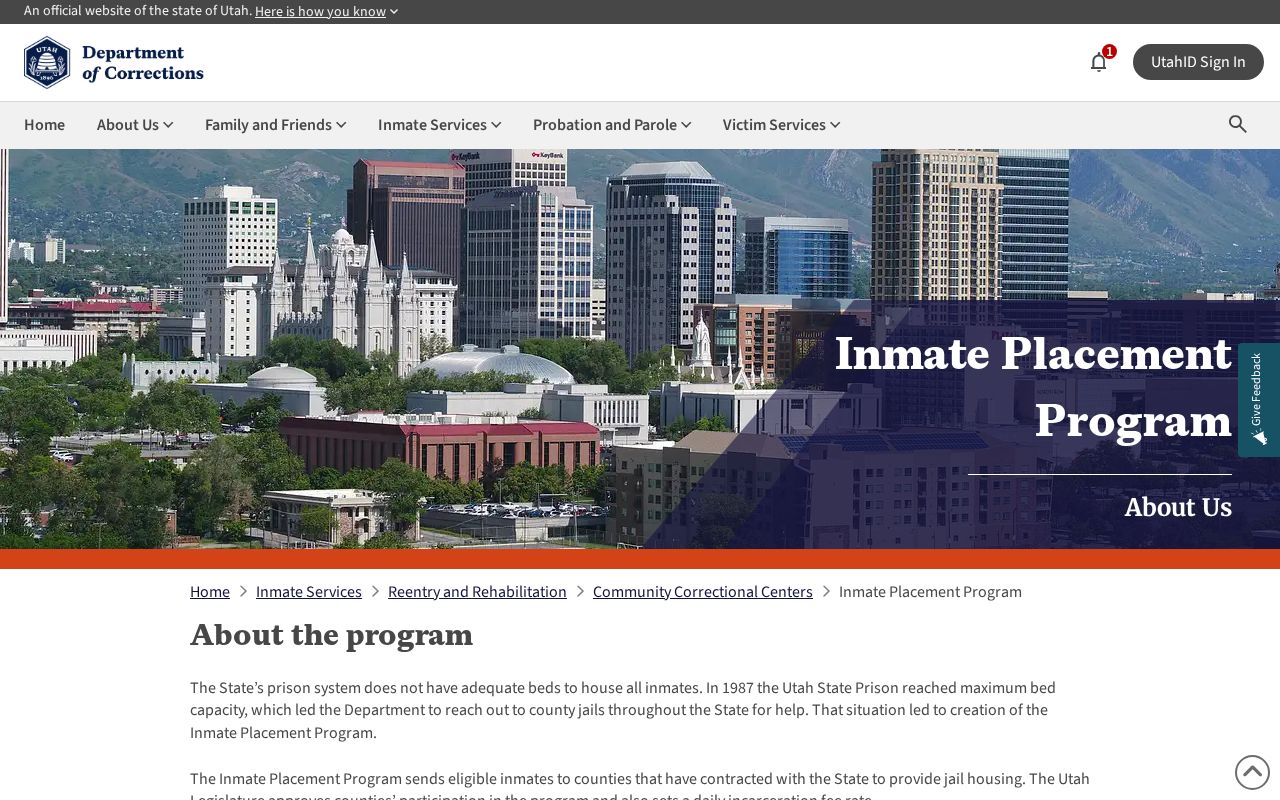 Juab County released state inmate placement program explanation